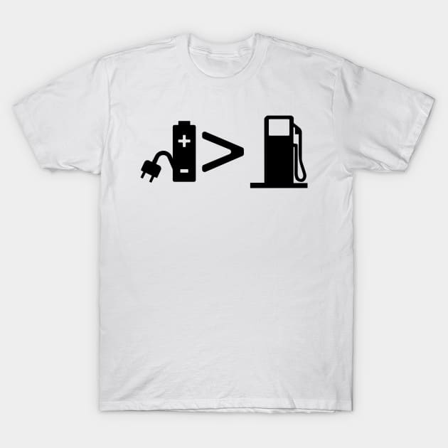 Electric Great Than Gas T-Shirt by AStickyObsession